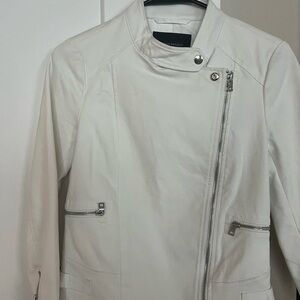 Women's White Biker Jacket